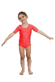 BODY DANZA LYCRA MEZZA MANICA ROSSO BABY